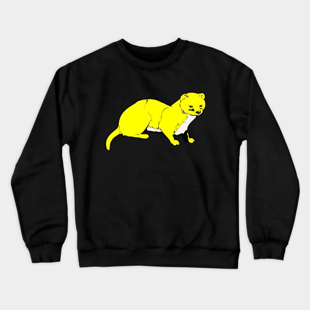 Yellow Weasel Crewneck Sweatshirt by S-Log